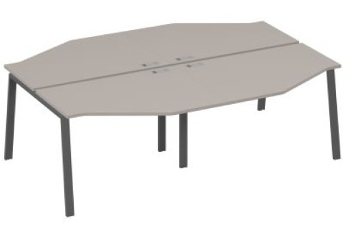 Рабочая станция эргономичная 4х120 Мира Трио, цвет мокко премиум + антрацит