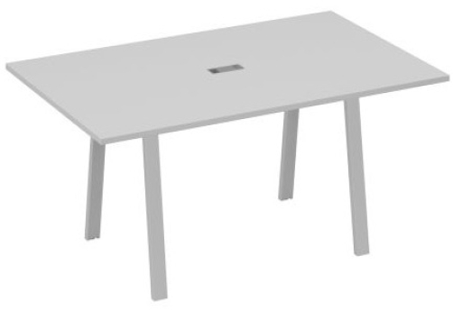 Стол для переговоров 160 Мира Трио, цвет серый + серый