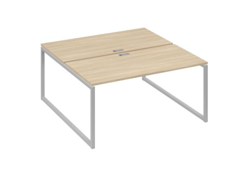 Рабочая станция (2х160) Мира Одри, цвет дуб скандинавский + серый