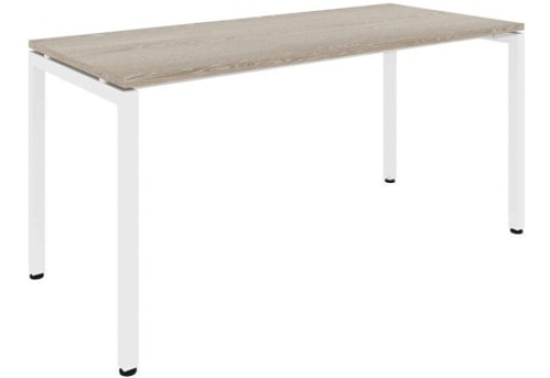 Стол рабочий Брента, цвет светлый дуб + белый