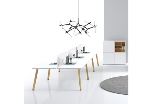 Стол на 6 рабочих мест Скания, цвет белый премиум