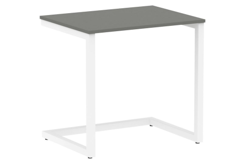 Стол письменный, цвет металлик + белый