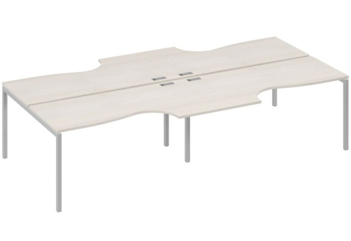 Рабочая станция эргономичная 4х160 Классика Мира Лофт, цвет дуб шамони + серый