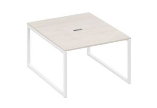 Стол для переговоров прямоугольный Мира Одри, цвет дуб шамони + белый