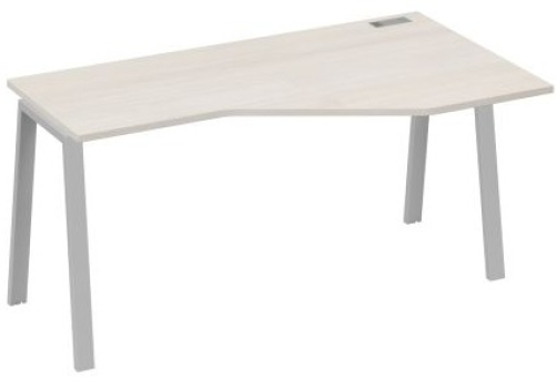 Стол эргономичный правый Мира Трио, цвет дуб шамони + серый
