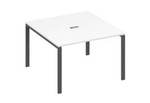 Стол для переговоров квадратный Мира Нумо, цвет белый премиум + антрацит