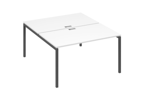 Рабочая станция 2х140 Мира Лофт, цвет белый премиум + антрацит