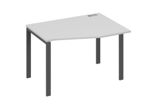 Стол эргономичный правый Мира Нумо, цвет серый + антрацит