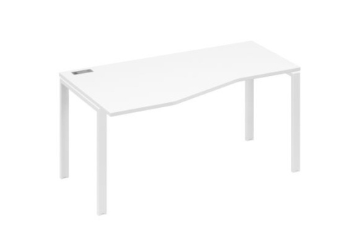 Стол эргономичный левый Мира Нумо, цвет белый премиум + белый