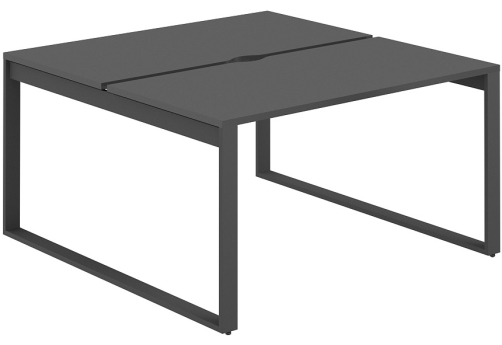 Рабочая станция с вырезом Фламинго, цвет антрацит + антрацит