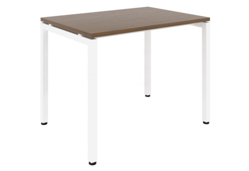 Стол рабочий Брента, цвет темный дуб + белый