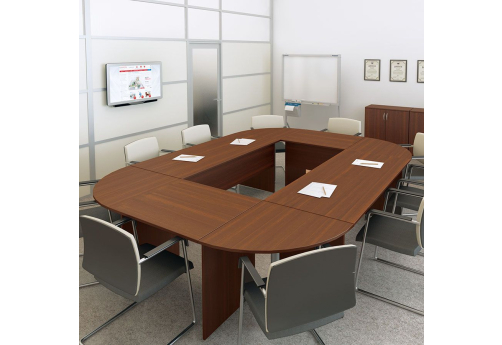 Стол для переговоров составной Прайм, цвет орех