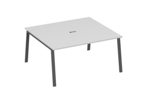 Стол для переговоров Мира Трио, цвет серый + антрацит