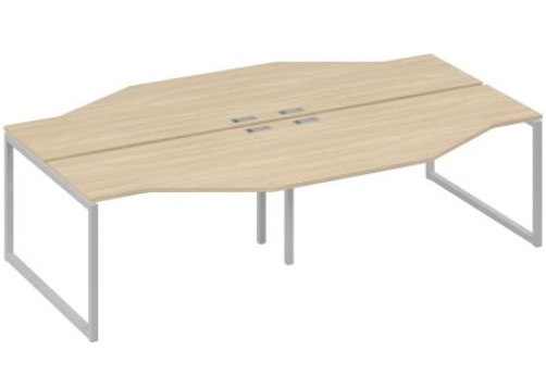 Рабочая станция эргономичная (4х140) Мира Одри, цвет дуб скандинавский + серый