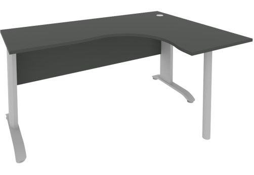 Стол эргономичный на металлокаркасе правый Нотте, цвет антрацит