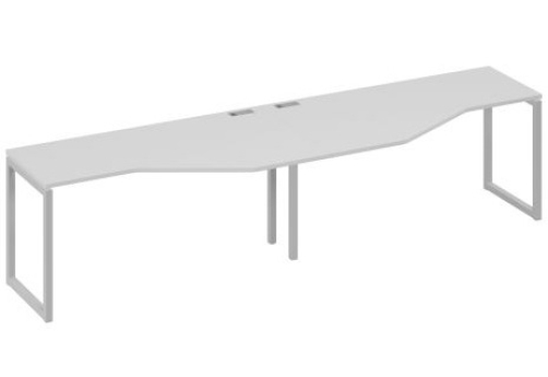 Рабочая станция эргономичная (2х160) Мира Одри, цвет серый + серый