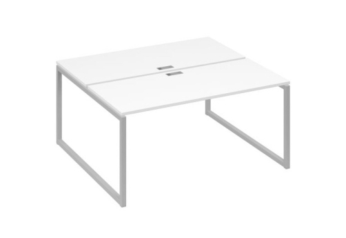Рабочая станция (2х160) Мира Одри, цвет белый премиум + серый