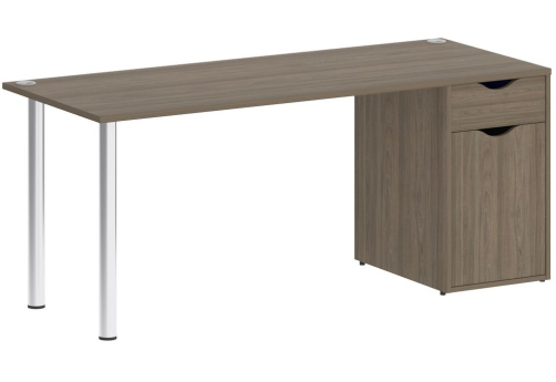 Стол письменный с тумбой, цвет вяз