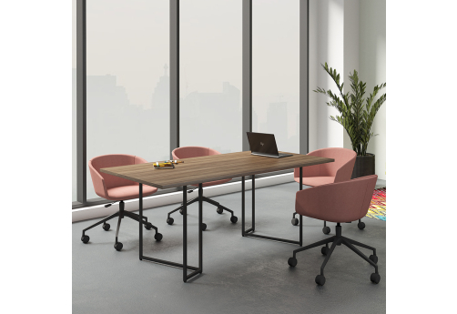 Стол для переговоров Мейлон, цвет орех + черный