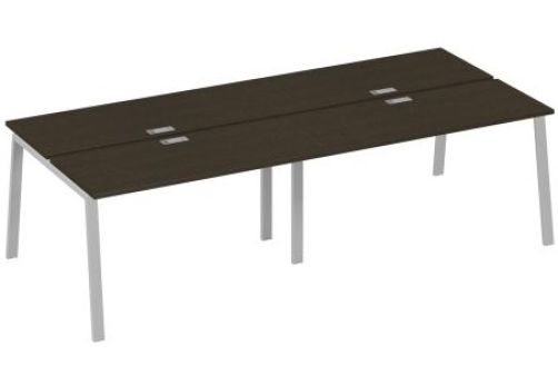 Рабочая станция 4х140 Мира Трио, цвет венге + серый