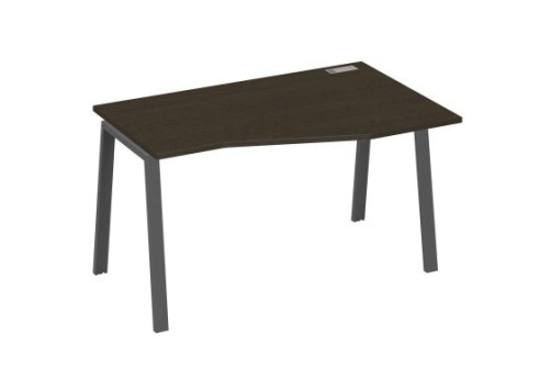 Стол эргономичный правый 140 Мира Трио, цвет венге + антрацит