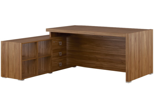 Стол письменный на опорной тумбе, цвет орех