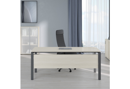 Стол письменный с передней панелью Делфи, цвет светлый дуб