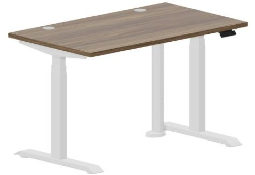 Стол регулируемой высоты (2 заглушки) Бенет, цвет орех + белый