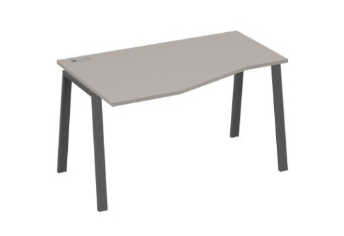 Стол эргономичный левый 140 Мира Трио, цвет мокко премиум + антрацит