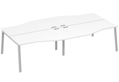 Станция рабочая эргономичная 4х160 Мира Трио, цвет белый премиум + серый