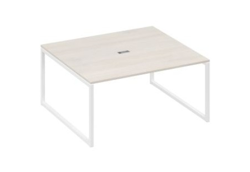 Стол для переговоров прямоугольный Мира Одри, цвет дуб шамони + белый