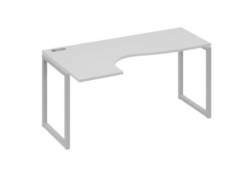 Стол эргономичный левый Мира Одри, цвет серый + серый