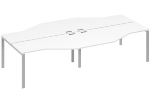 Рабочая станция эргономичная (4х160) Мира Нумо, цвет белый премиум + серый