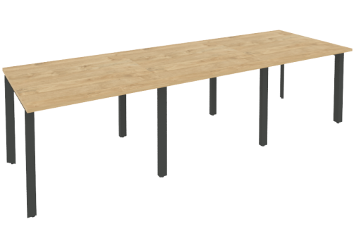 Стол для переговоров (3 столешницы), цвет тиквуд светлый