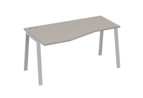 Стол эргономичный левый 160 Мира Трио, цвет мокко премиум + серый
