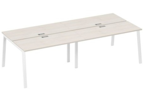 Рабочая станция 4х140 Мира Трио, цвет дуб шамони + белый