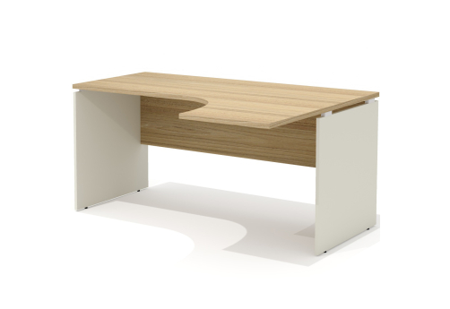 Стол рабочий эргономичный (правый) Некста, цвет вяз + беж
