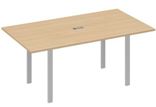 Стол для переговоров прямоугольный Мира Нумо, цвет натуральный дуб + серый