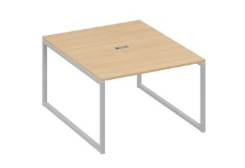 Стол для переговоров прямоугольный Мира Одри, цвет натуральный дуб + серый