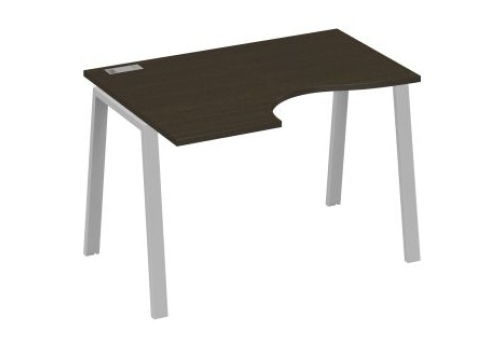 Стол эргономичный левый 120 Мира Трио, цвет венге + серый