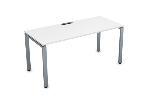 Стол рабочий Платинум Персонал, цвет белый премиум
