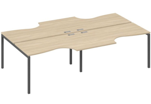 Рабочая станция эргономичная 4х140 Классика Мира Лофт, цвет дуб скандинавский + антрацит