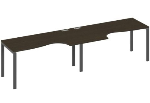 Рабочая станция эргономичная (2х160) Мира Нумо, цвет венге + антрацит