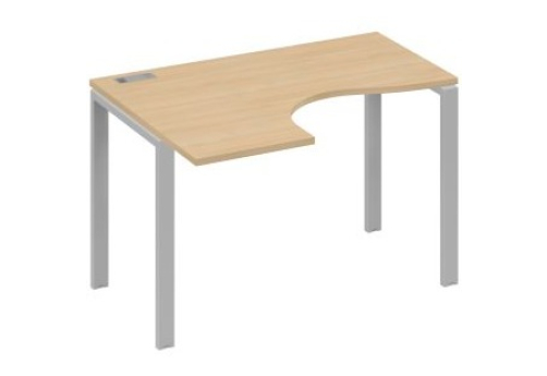 Стол эргономичный левый Мира Нумо, цвет натуральный дуб + серый