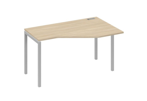 Стол эргономичный правый Техно Мира Лофт, цвет дуб скандинавский + серый