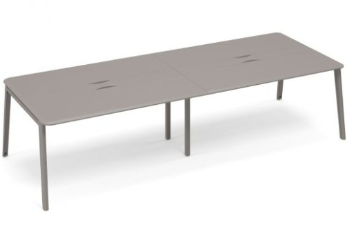 Стол для переговоров Види Металл, цвет мокко