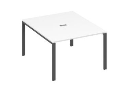 Стол для переговоров прямоугольный Мира Нумо, цвет белый премиум + антрацит