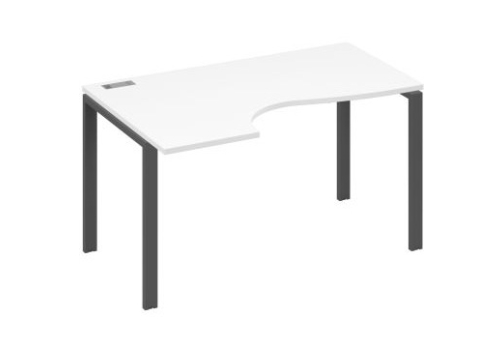 Стол эргономичный левый Мира Нумо, цвет белый премиум + антрацит