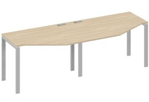 Рабочая станция эргономичная (2х120) Мира Нумо, цвет дуб скандинавский + серый