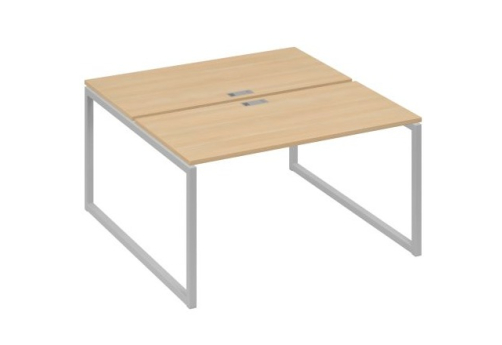 Рабочая станция (2х140) Мира Одри, цвет натуральный дуб + серый